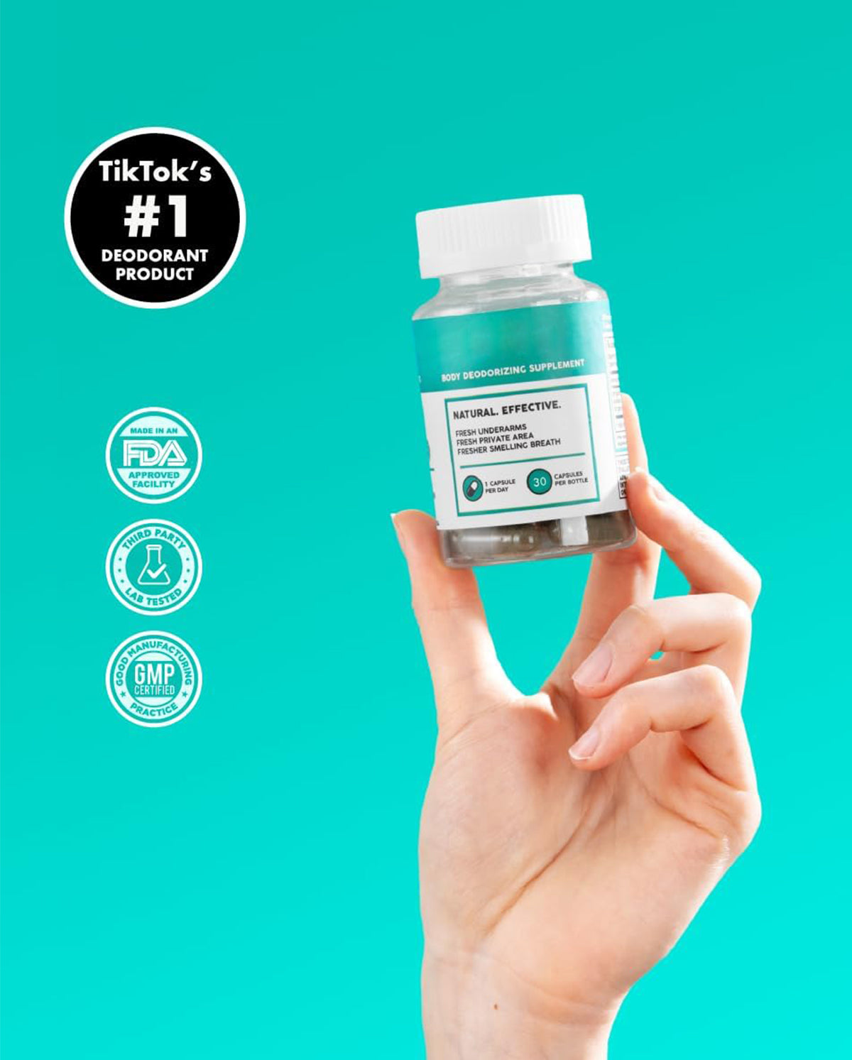 Internal Deodorant Supplement – Full Body Deodorizer