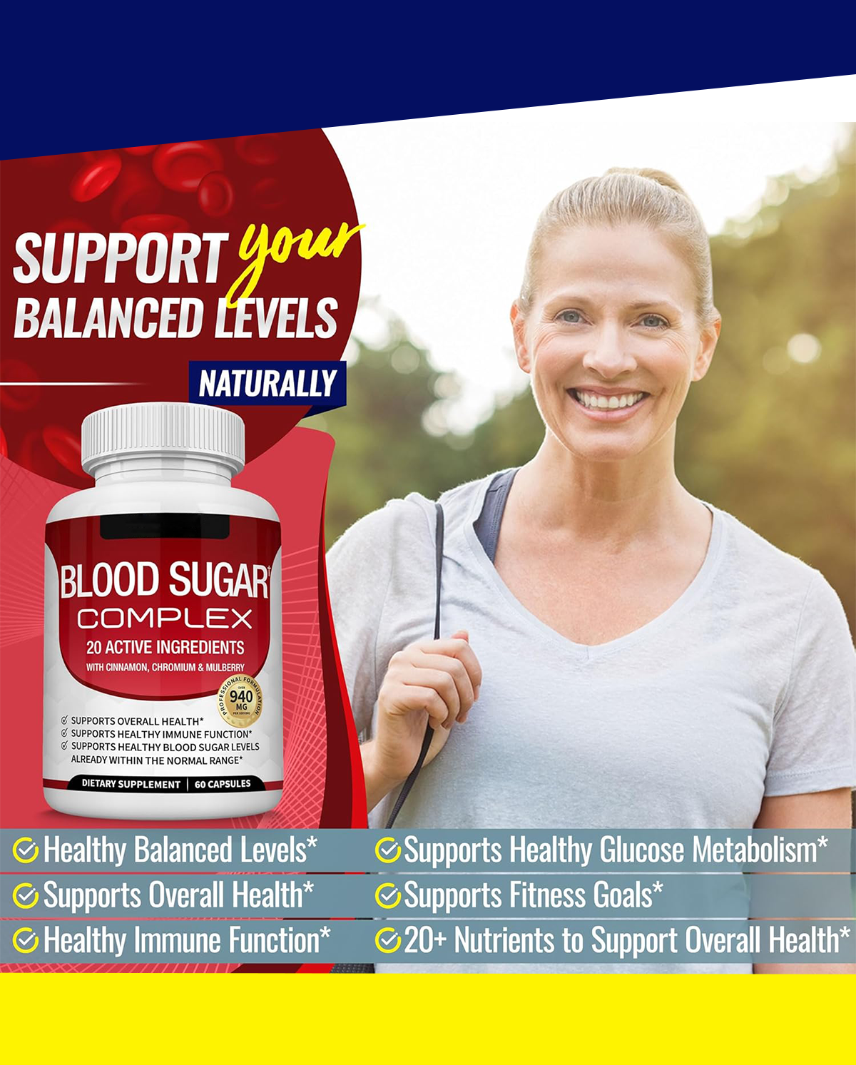 Blood Sugar Complex Supplement – Cinnamon, Chromium & Bitter Melon