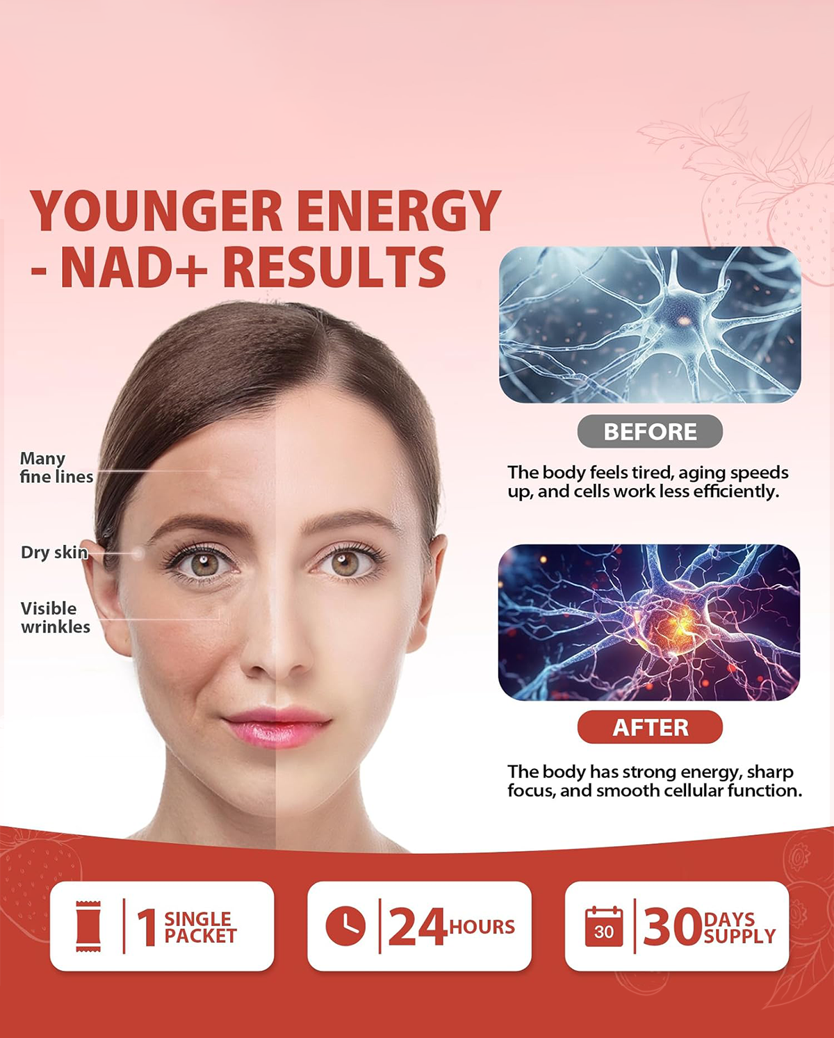 1000mg NAD+ Liquid Supplement with Nicotinamide Riboside, Resveratrol & PQQ