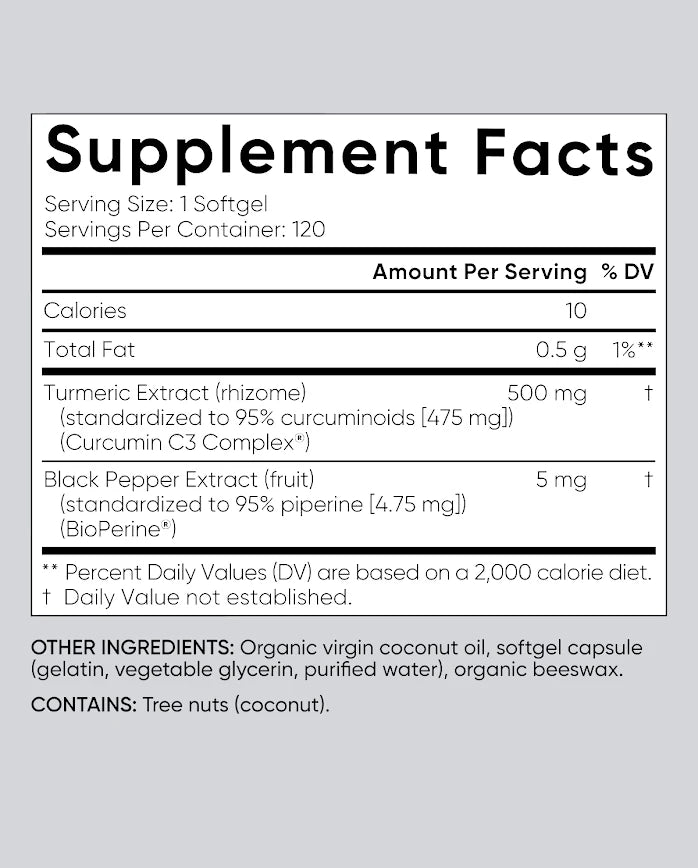Turmeric Curcumin 500mg with Black Pepper & Organic Coconut Oil – Enhanced Absorption Formula