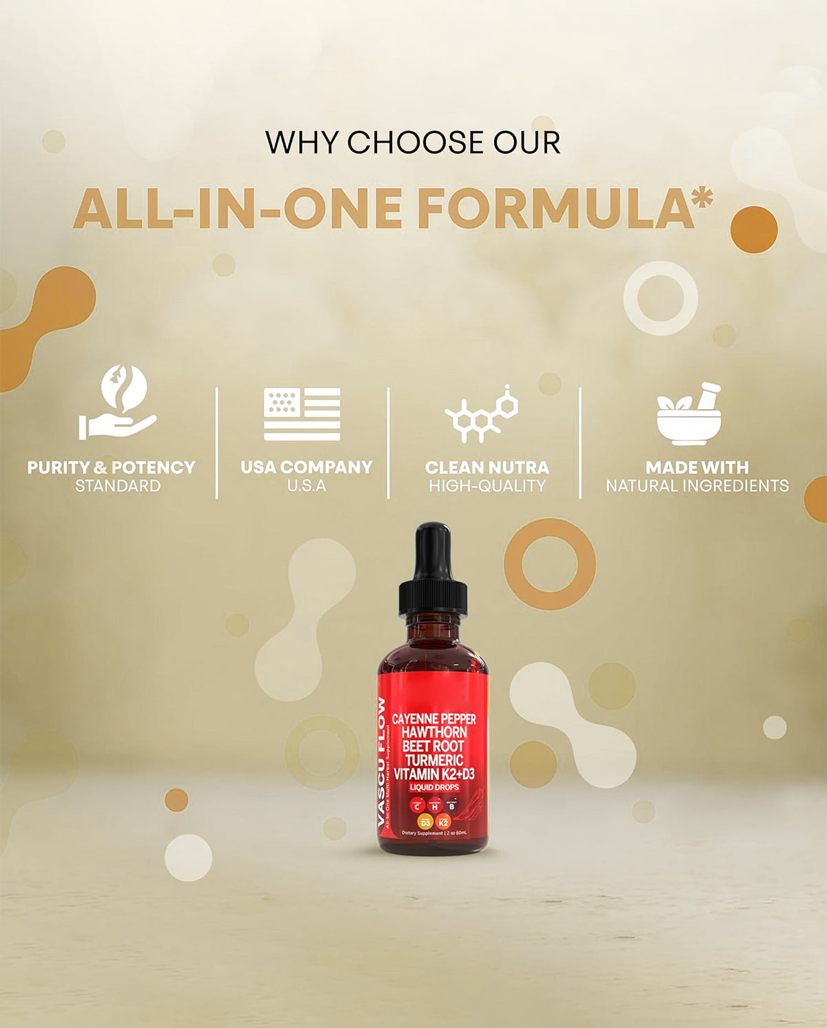 Clean Nutra Cayenne Pepper Drops – Vascu Glow Liquid Supplement for Circulation, Heart, and Daily Wellness