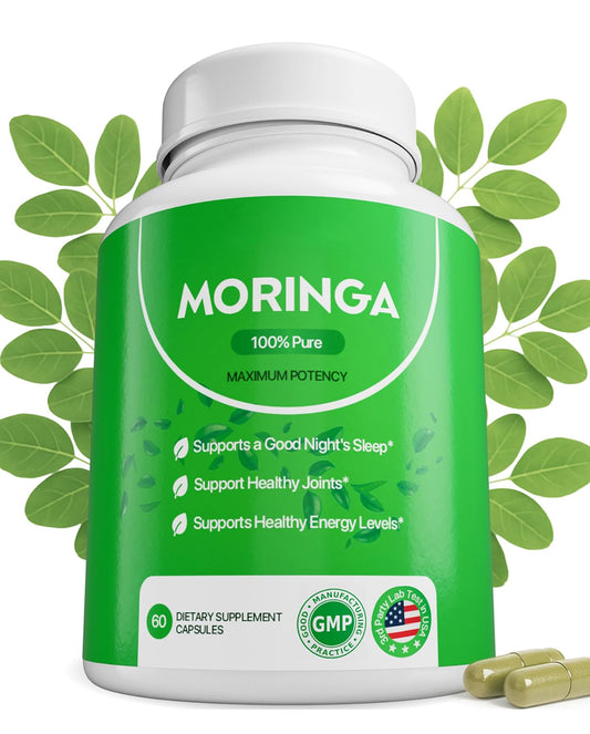 Moringa Capsules – Pure Moringa Powder for Energy, Skin, Immune & Gut Support