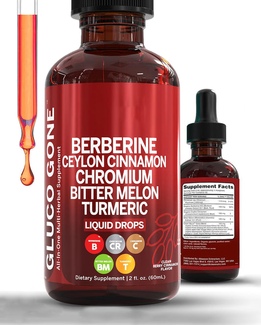 Clean Nutra Berberine with Ceylon Cinnamon Supplement Liquid Drops – GLP-1 & Metabolic Support