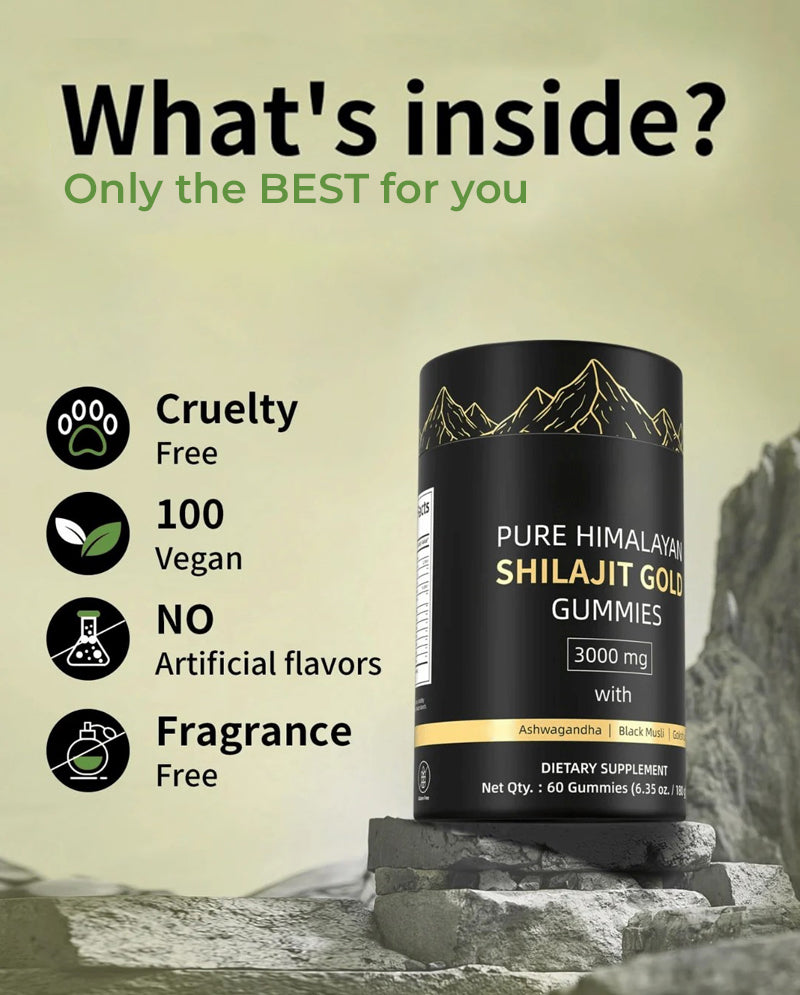 Herbal Gummies with Shilajit & Ashwagandha – Daily Vitality Support