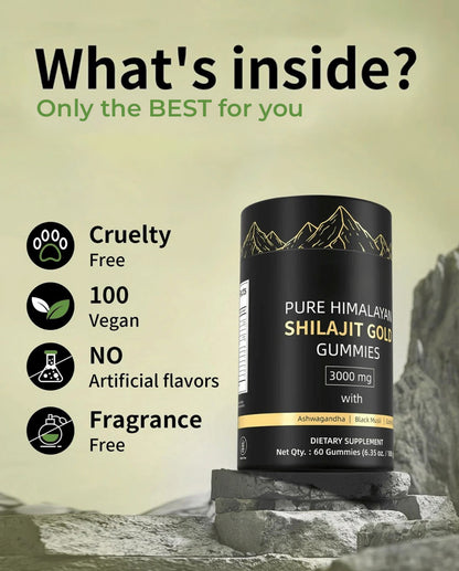 Herbal Gummies with Shilajit & Ashwagandha – Daily Vitality Support