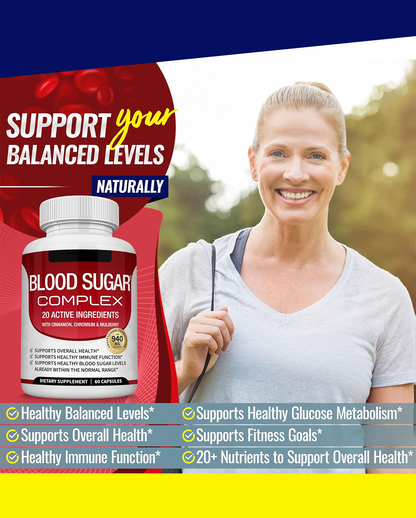 Blood Sugar Complex Supplement – Cinnamon, Chromium & Bitter Melon