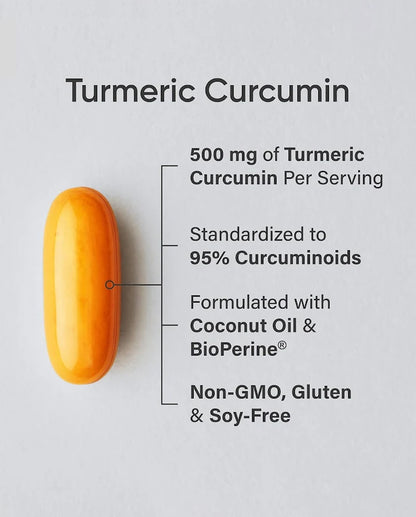 Turmeric Curcumin 500mg with Black Pepper & Organic Coconut Oil – Enhanced Absorption Formula
