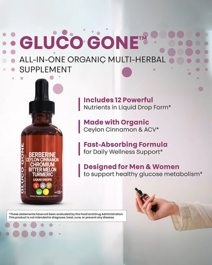 Clean Nutra Berberine with Ceylon Cinnamon Supplement Liquid Drops – GLP-1 & Metabolic Support