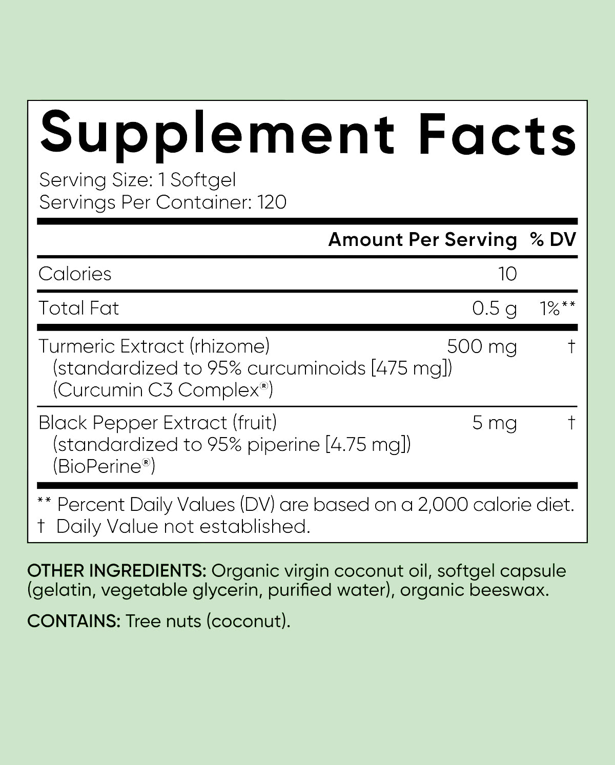 Turmeric Curcumin 500mg with Black Pepper & Organic Coconut Oil – Daily Wellness Support
